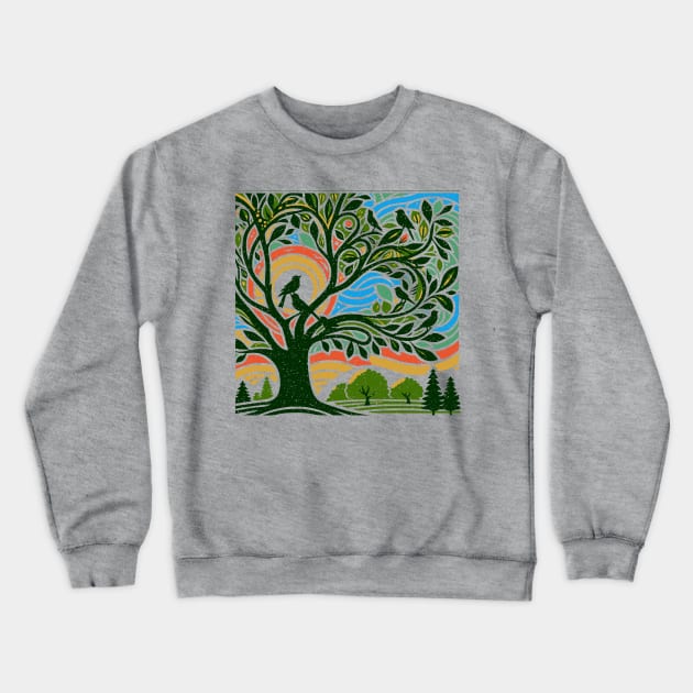 Summer Tree Crewneck Sweatshirt by JSnipe